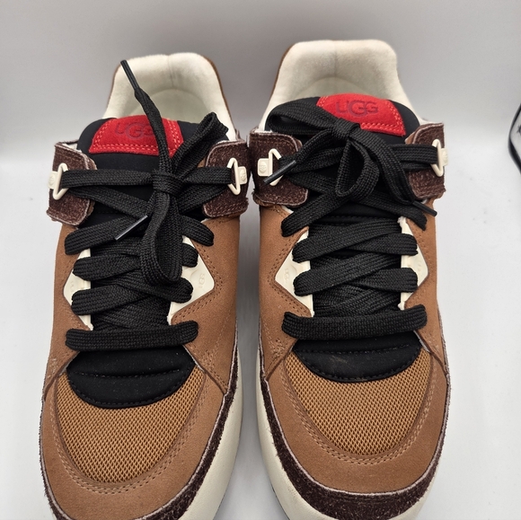 Ugg All Gender Goldencush Suede Platform Brown Red Sneakers M11 W12 - Picture 2 of 12